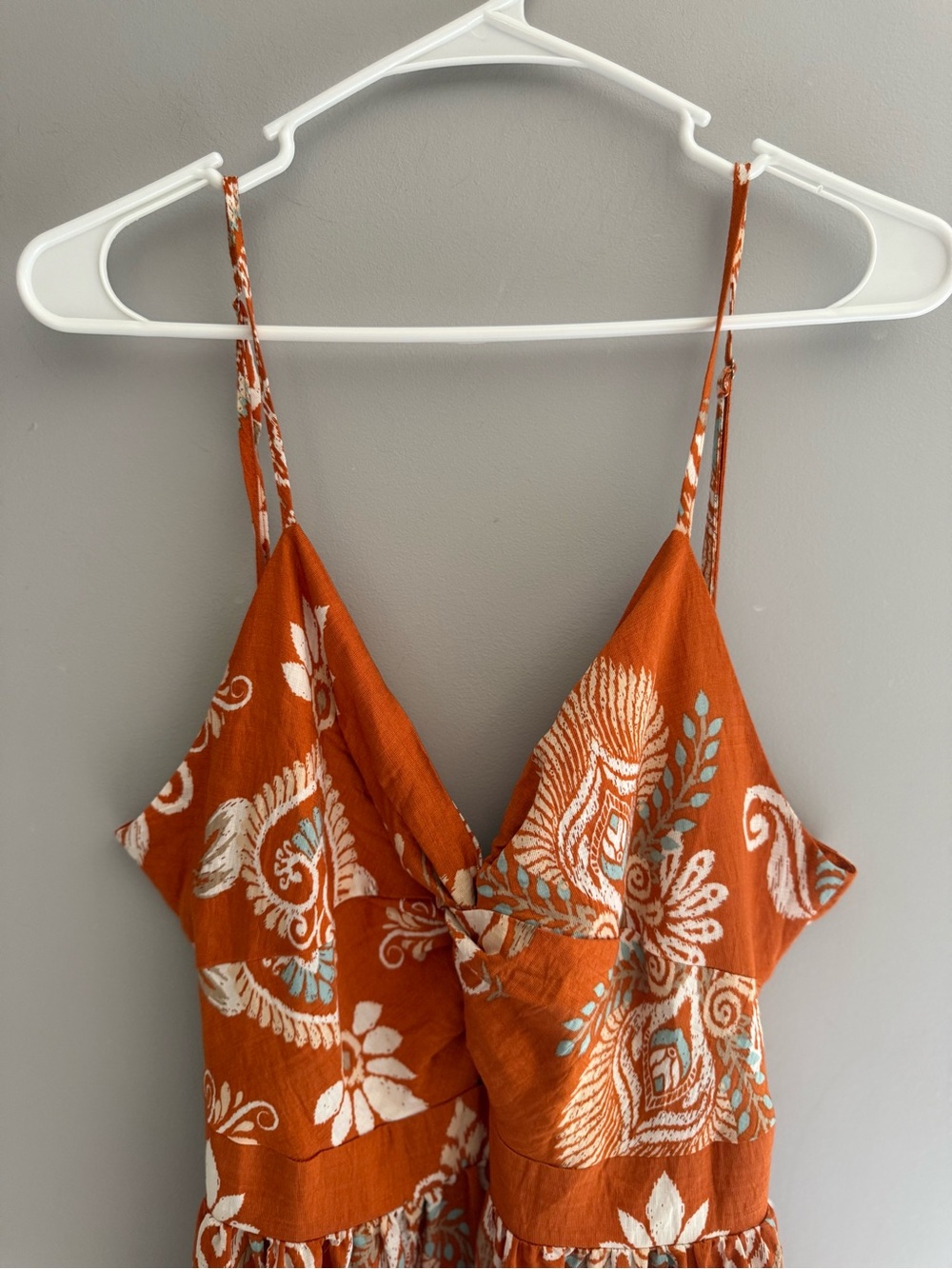 Cupshe Women’s Evening Sun Ornate Maxi Dress SZ XL Spaghetti Strap New Floral - Picture 4 of 14